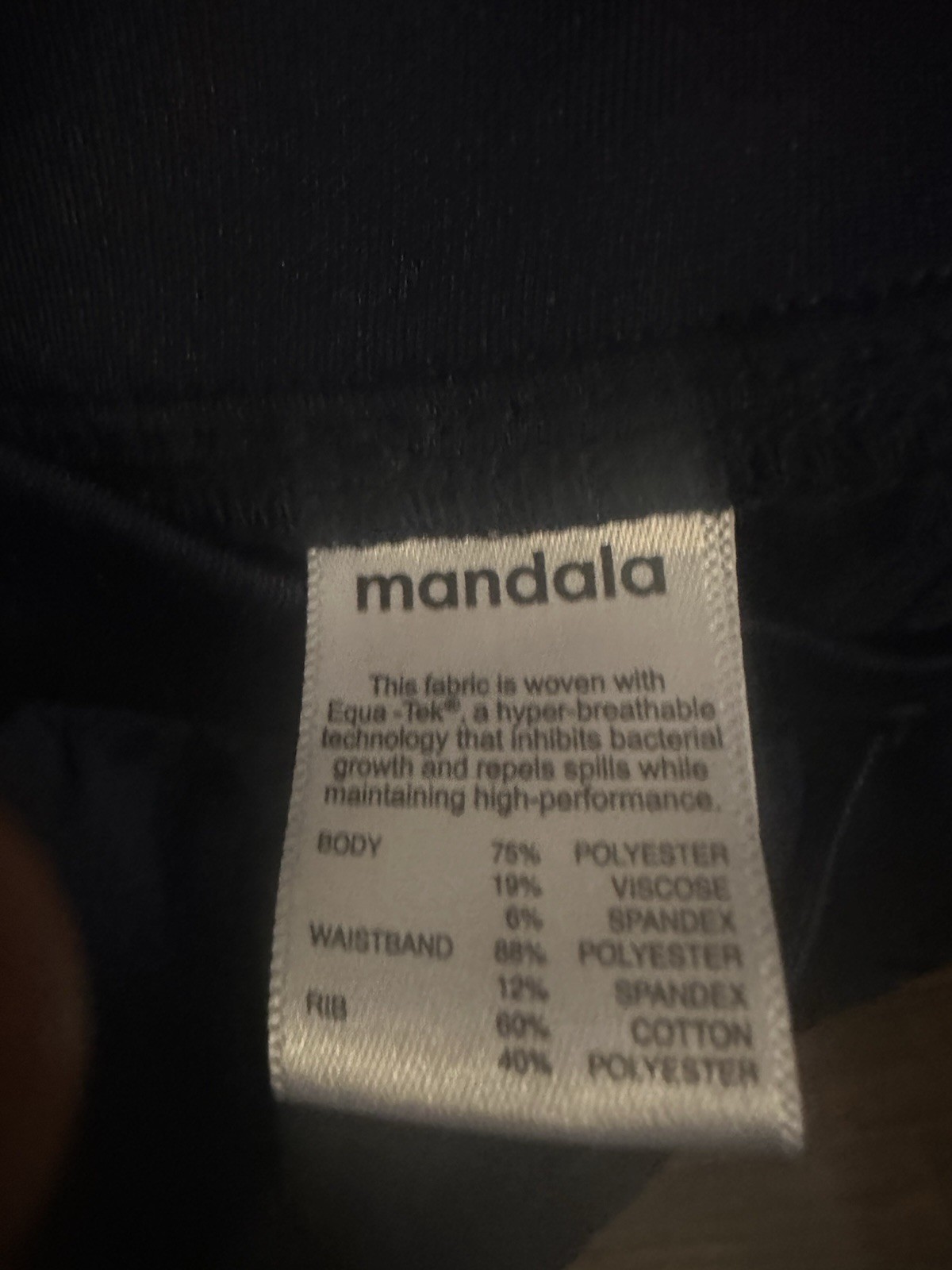 Mandala Scrubs Women’s Navy Set M V-Neck Top + Joggers Wrinkle-Free