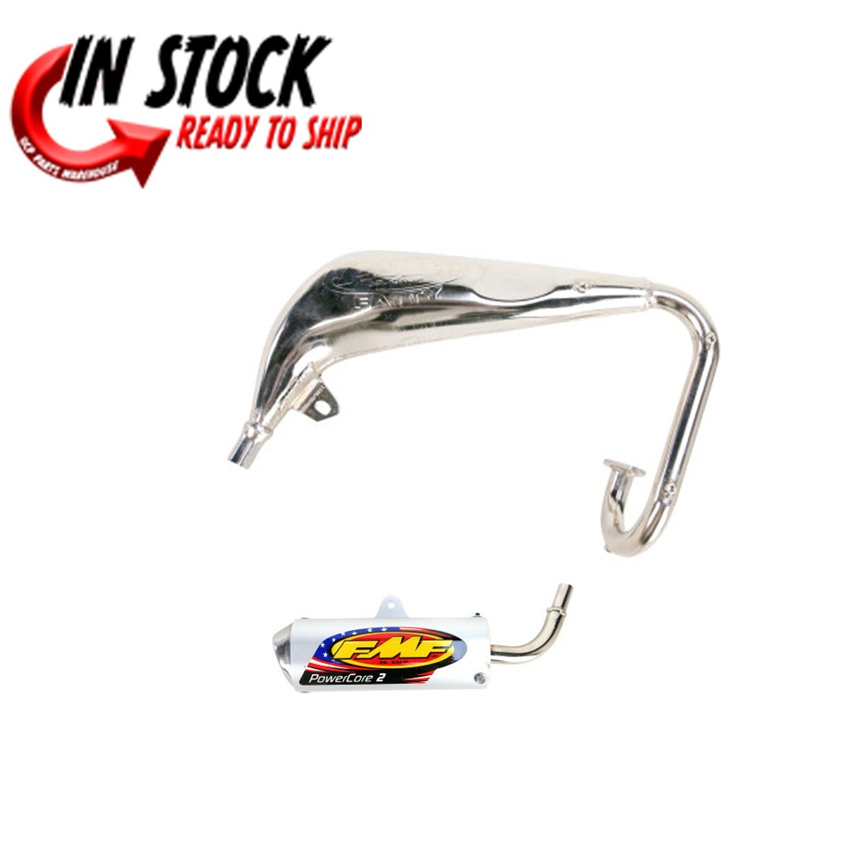 FMF FATTY EXHAUST PIPE W/ POWERCORE 2 SILENCER YAMAHA 1983-2024 PW50