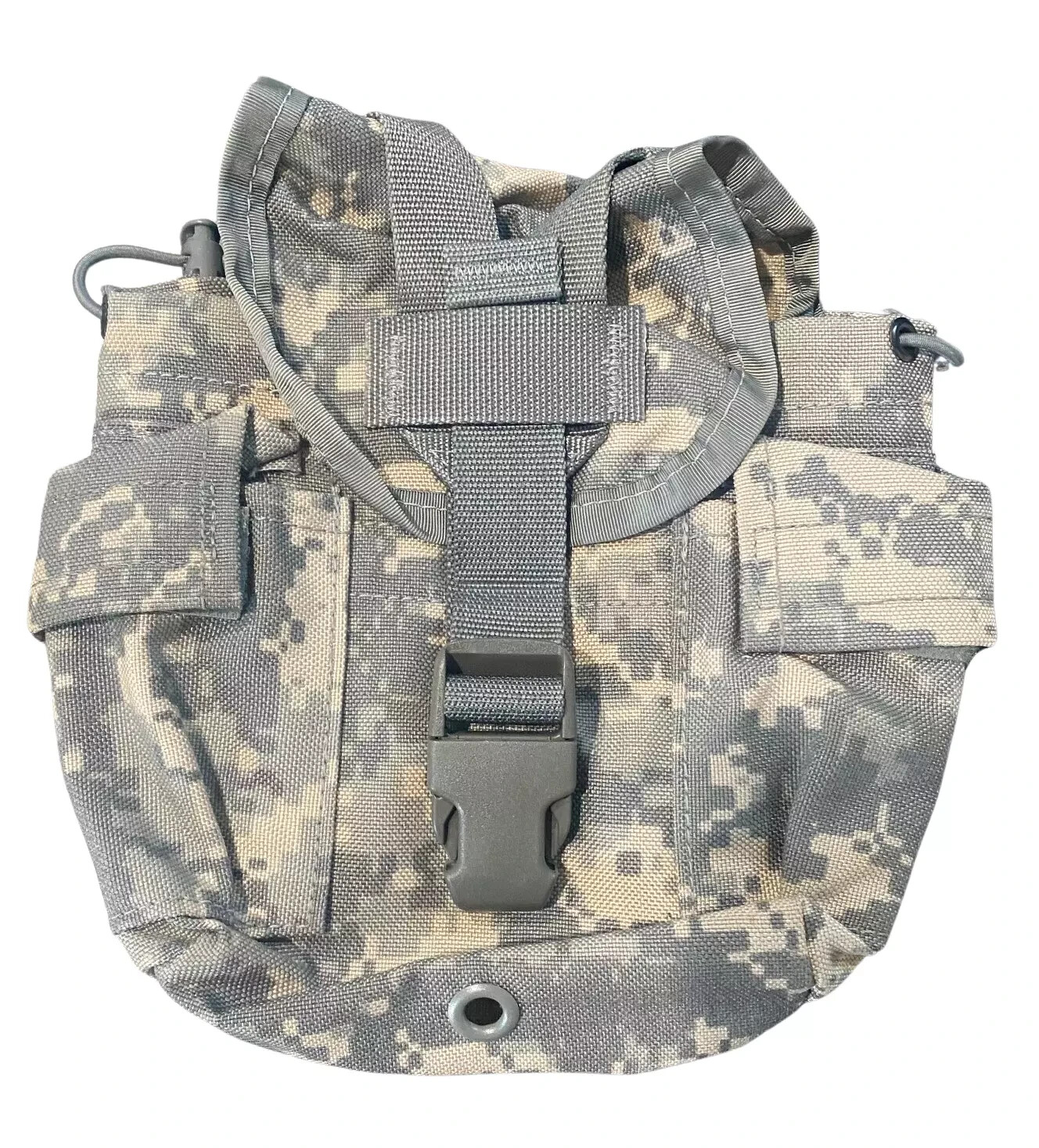 USGI Military 3 Pc Set 1QT OD Canteen MOLLE ACU Pouch Cover & Stainless Cup VGC