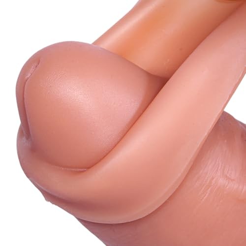 8 Inch Uncut Silicone Realistic Dildo Retractable Foreskin Anal Vaginal Sex Toy