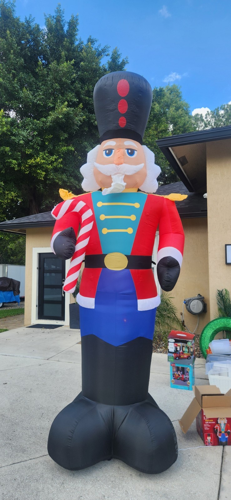 RARE Home Accents 12ft LED Nutcracker Inflatable Gemmy Airblown – Tested