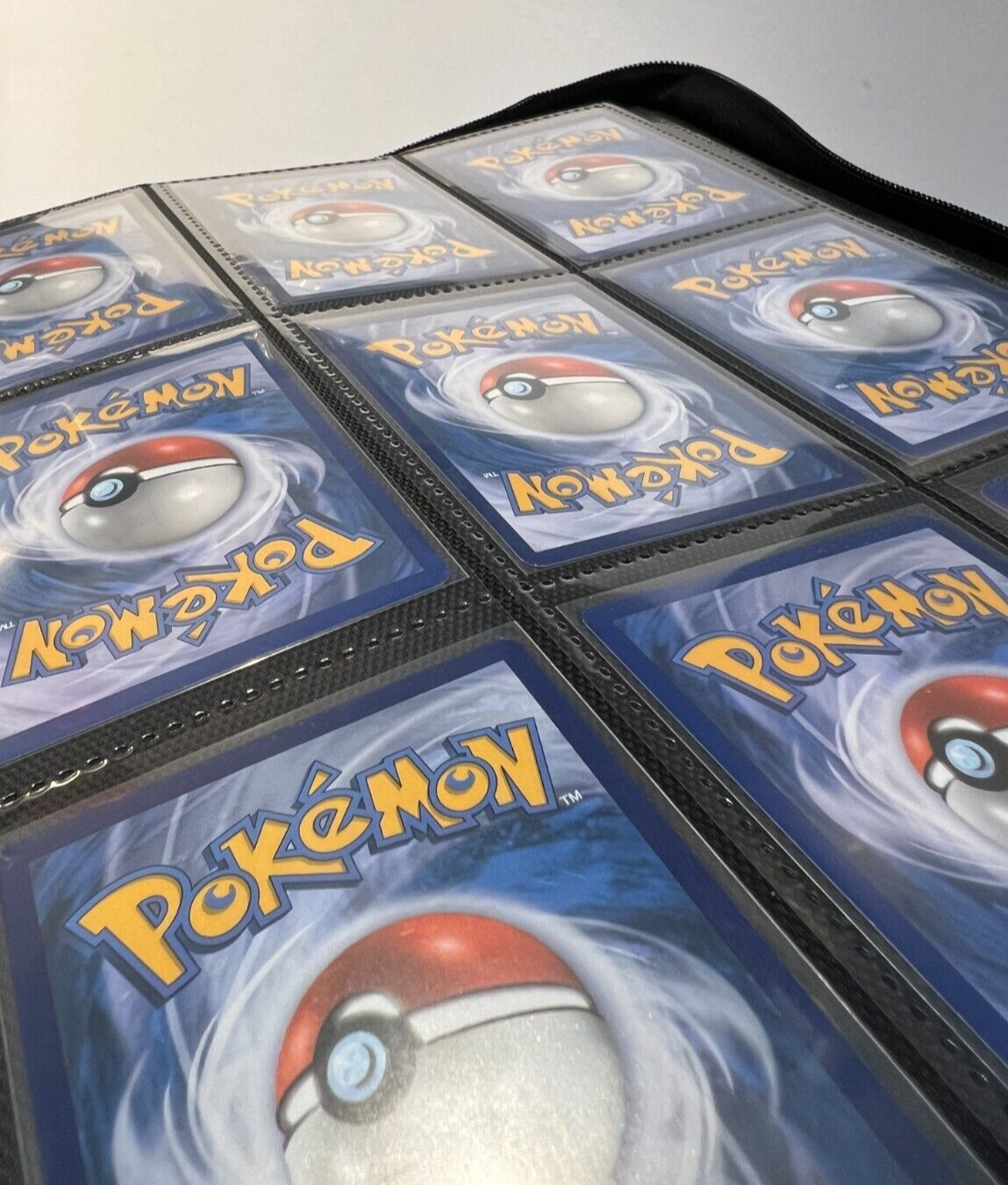 Pokemon Trading Card Binder with Zipper PU Leather 9 Pocket - 360 Card Capacity