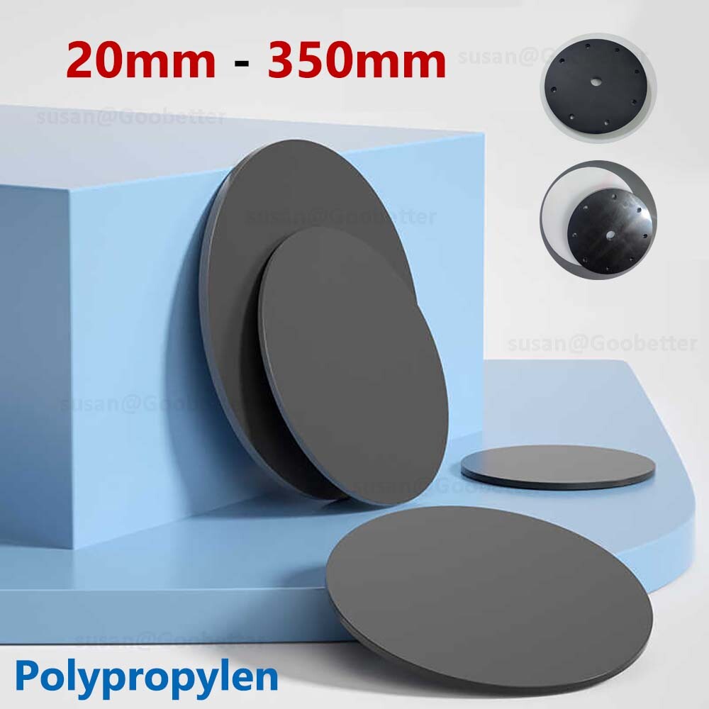 Circles Cut Disc Black PP Plastic Round Discs, Custom Sizes