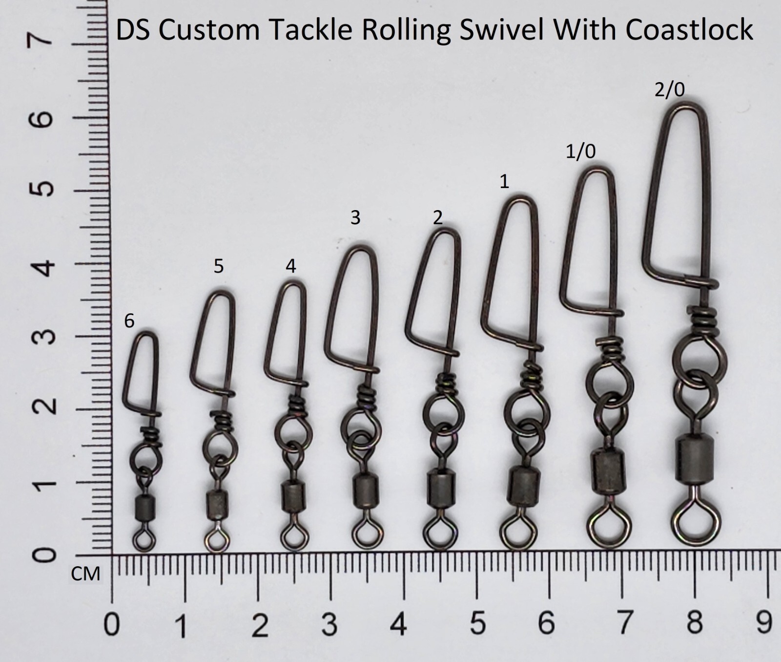 Coastlock Rolling Fishing Snap Clip Swivel  50 pcs  size 2/0 to 6