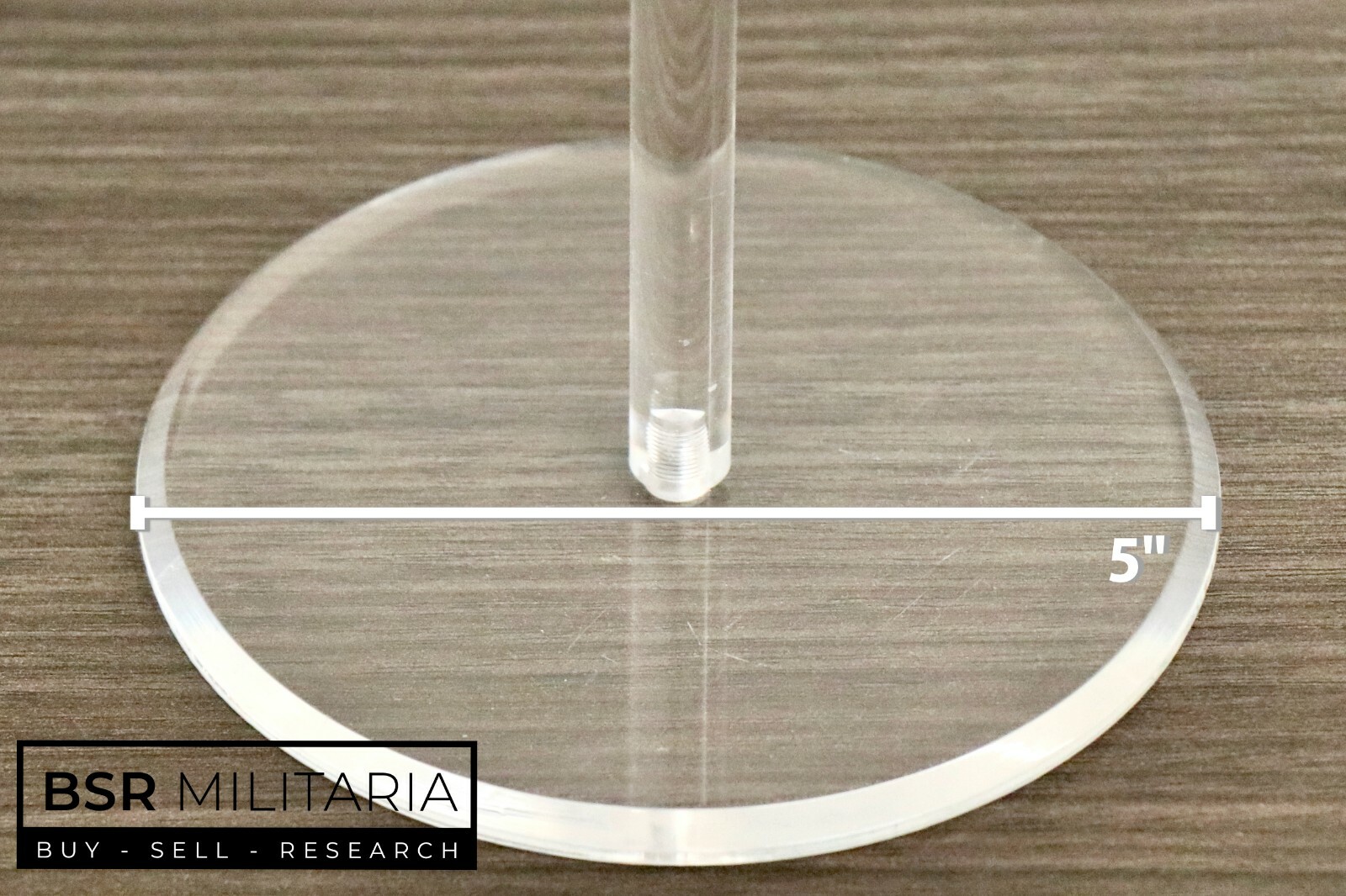 German WW2 Helmet Display Stand - Acrylic Combat Museum Headgear Presentation