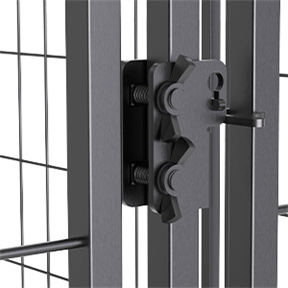 Strong Dog Playpen Huge Cage Pet Exercise Metal Fence Kennel Roof Outdoor Indoor