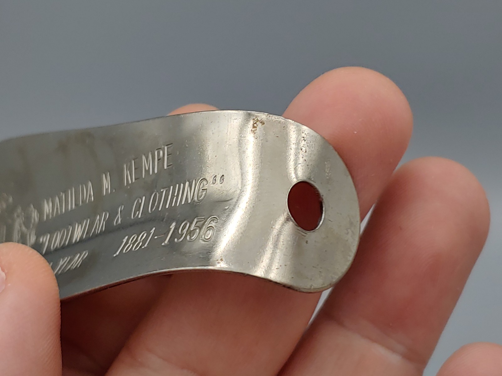 Antique Freeman Shoes Advertisement Shoe Horn 1881-1956 75th Year Employee Award