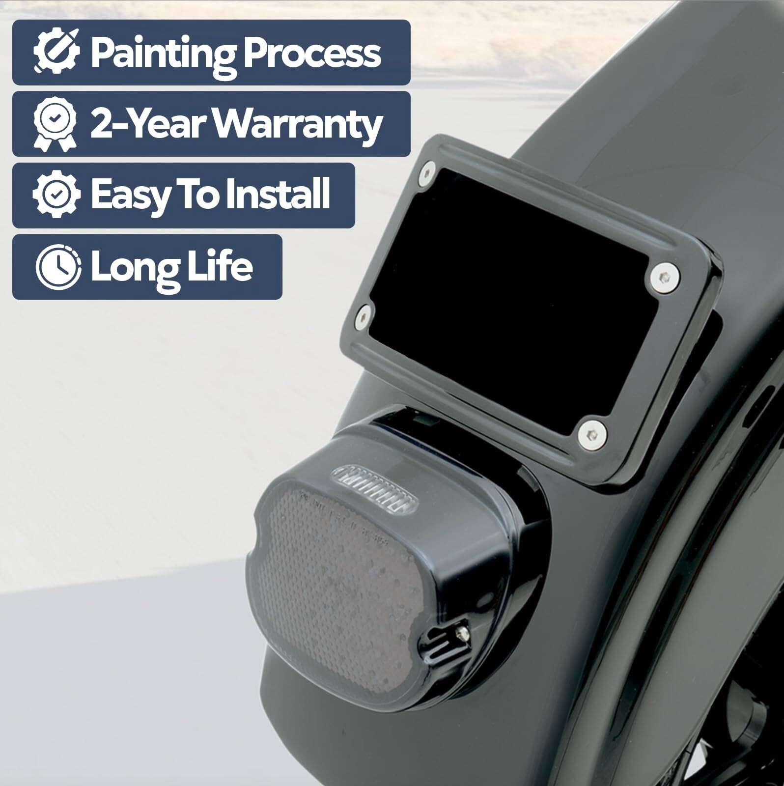 Curved Laydown License Plate Mount with Frame Harley Davidson License Plate Moun