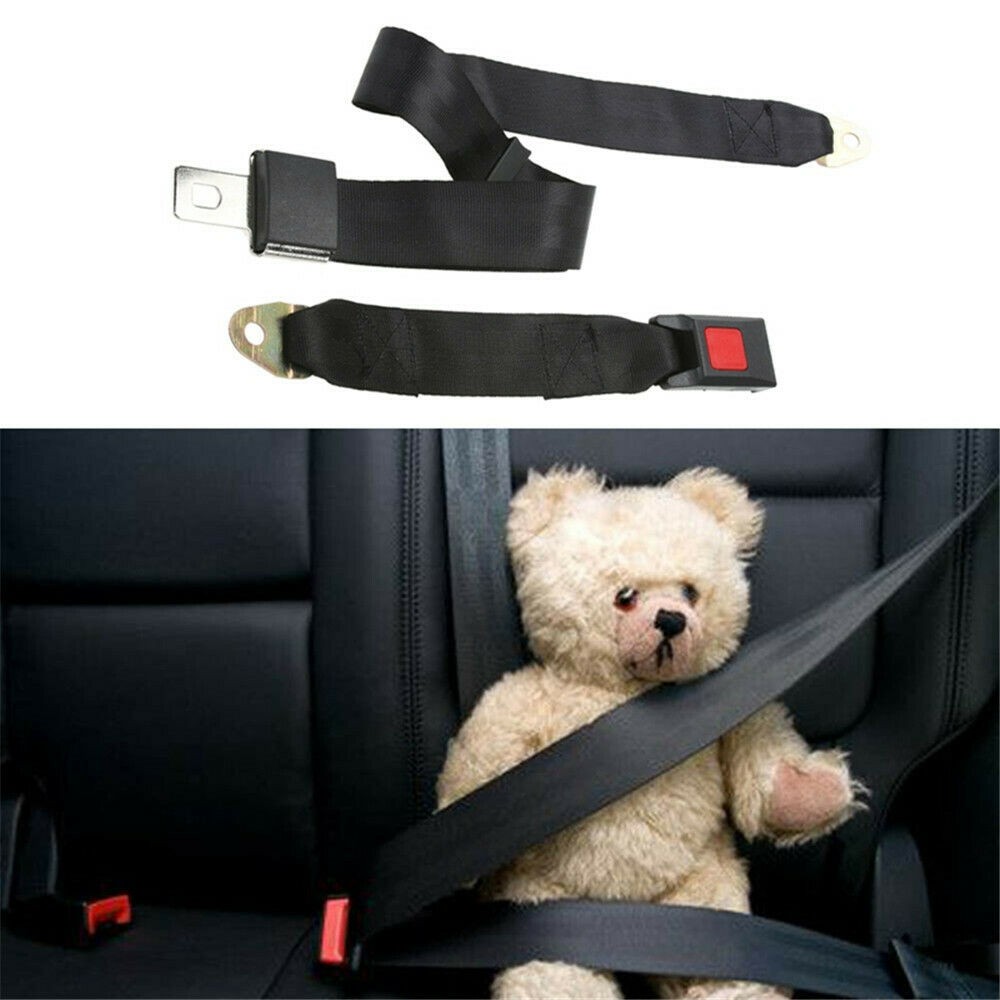 2PCS Seat Belt 2 Point Adjustable Retractable Car Single Seat Lap Universal Lap