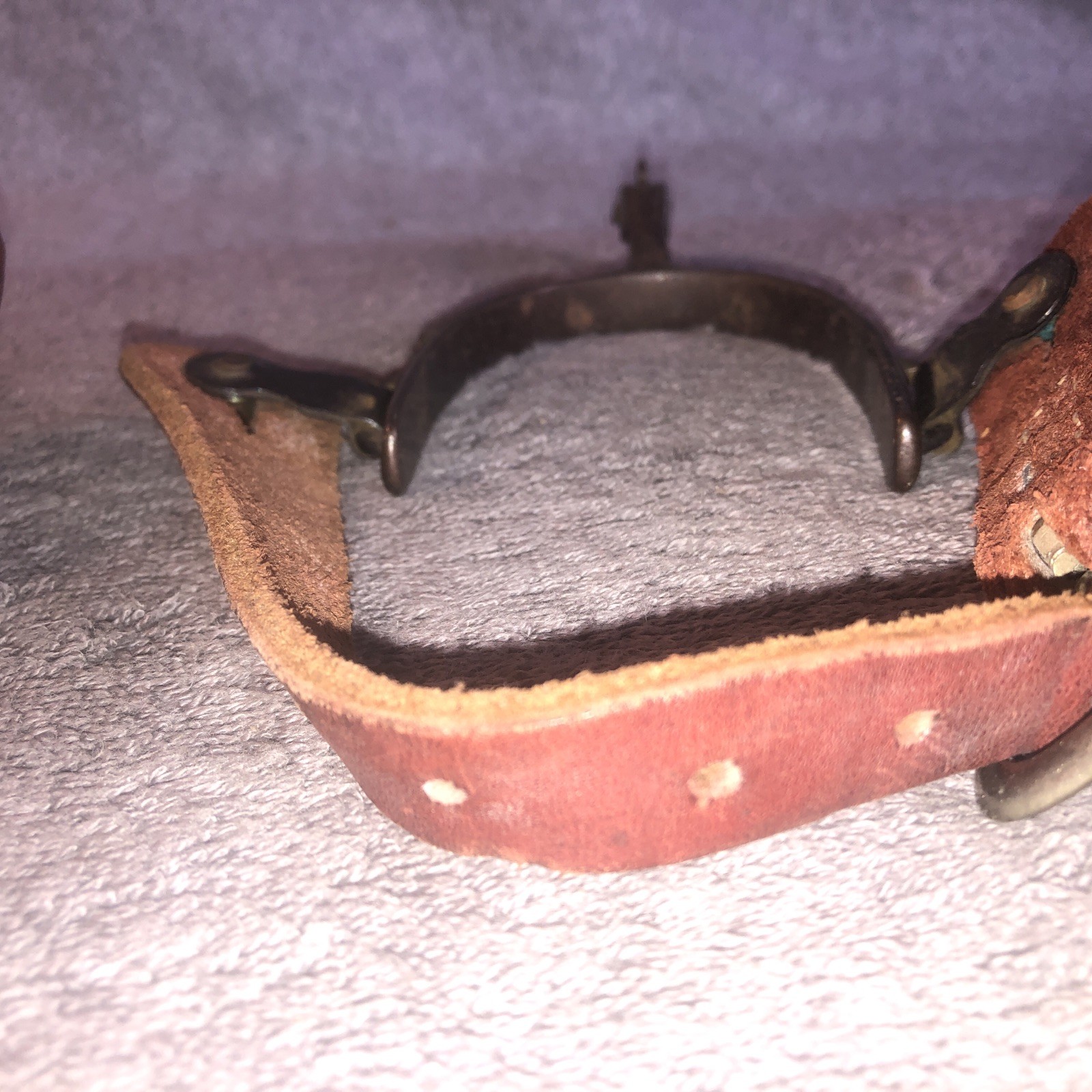 Vintage Antique Spurs w/ Leather Straps Cowboy Western Rodeo