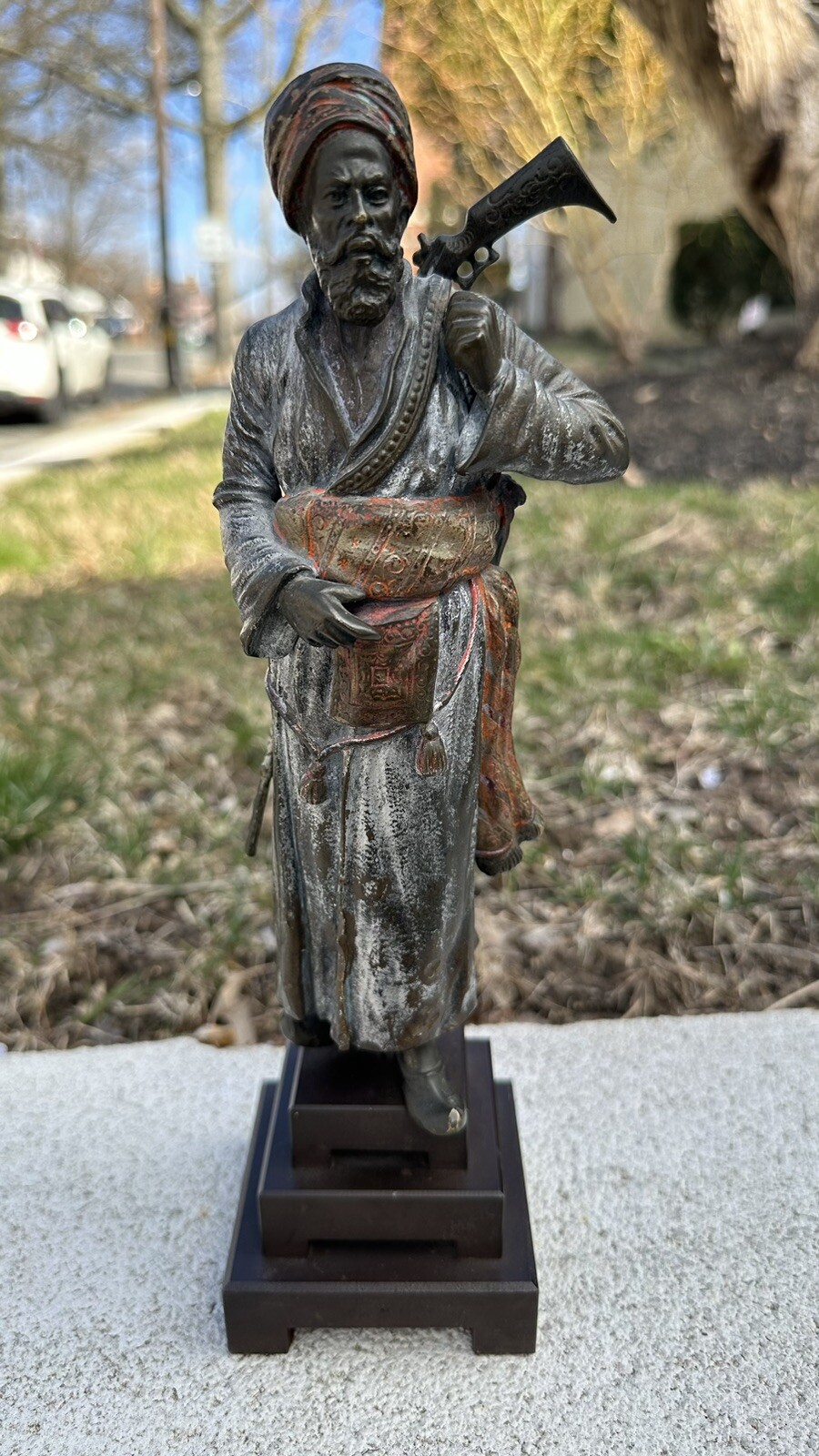Wonderful Antique Bronze Arab Man