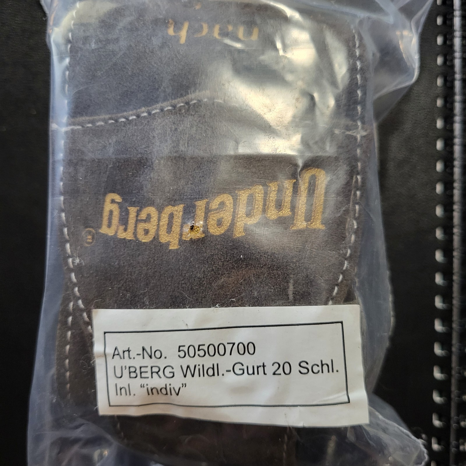 Original Underberg Leather Ammo Belt New in Bag with Free Shipping