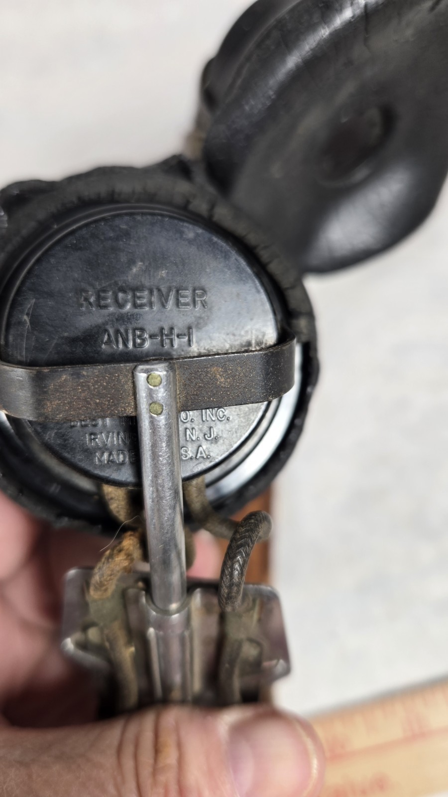 WWII USAAF AAF Pilot ANB-H-1 Receiver Headset HB-7 BEST Mfg Co. NOT TESTED