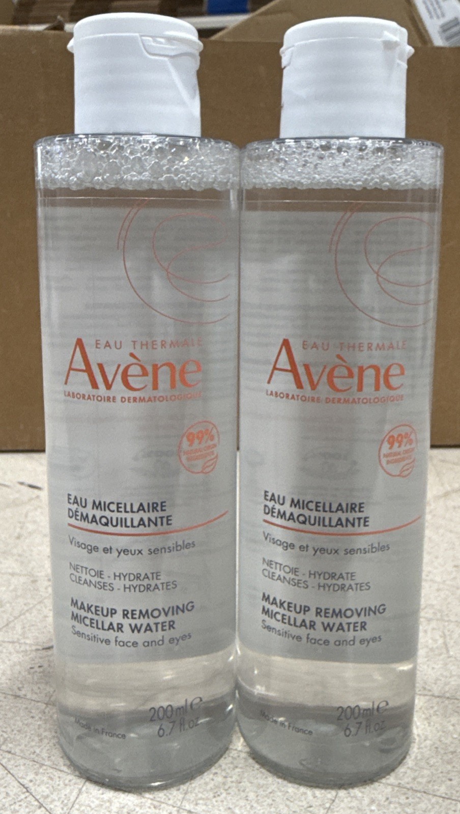 Avene Makeup Removing Micellar Water (6.7 FL Oz)  - 2 Pack - Exp: 08/27