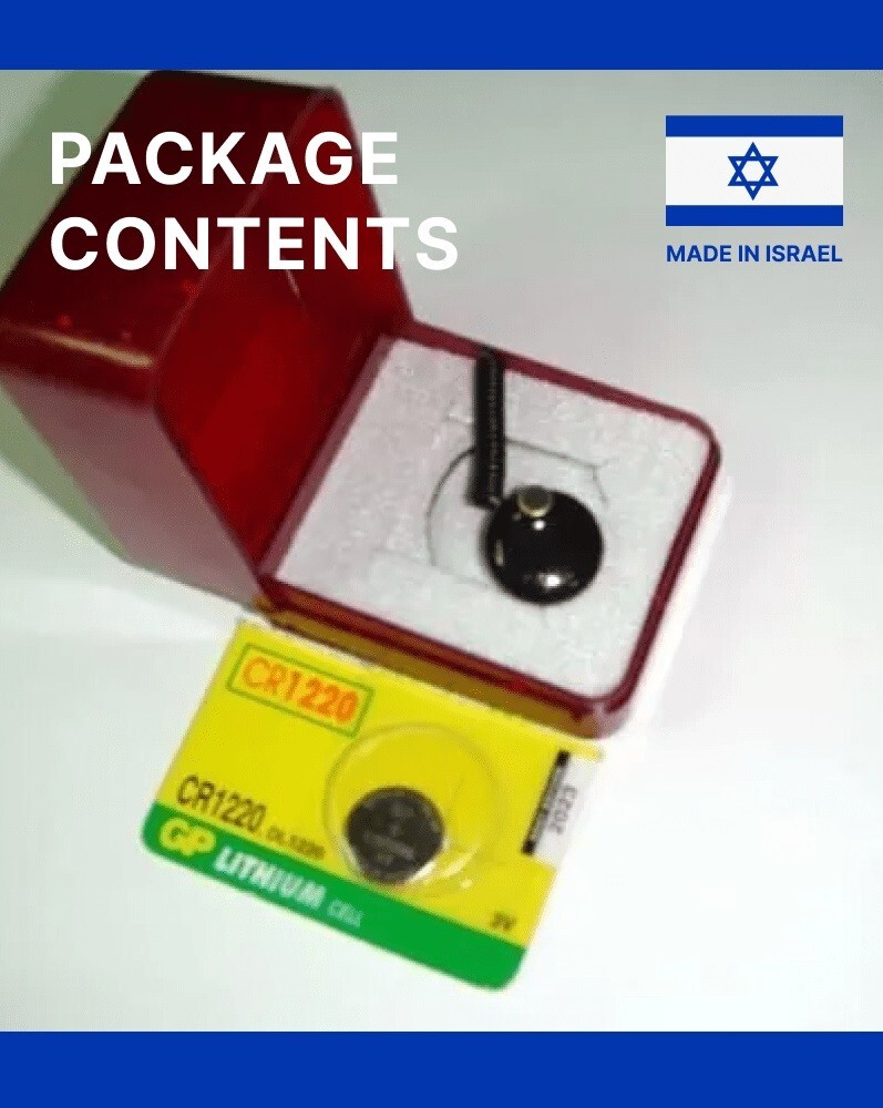 Mini Spy Audio Bug – 300m Wireless UHF Transmitter, Hidden Mic, Made in Israel