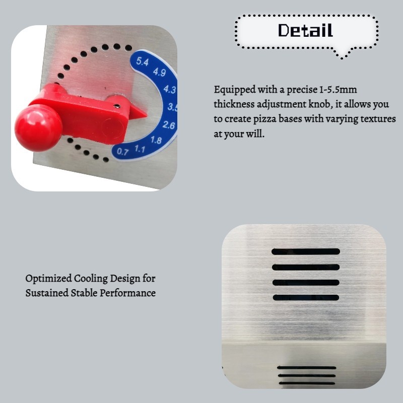 110V Electric Pizza Dough Roller Sheeter Pastry Press Making Machine 3.9"-15.7"