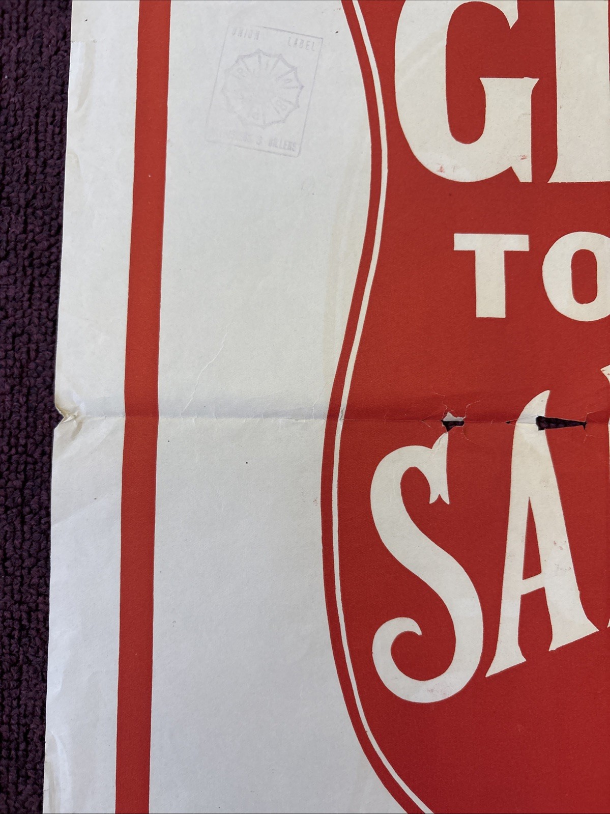 ORIGINAL 28 × 21" WWI Propaganda Boston Salvation Army Home Service Fund Poster