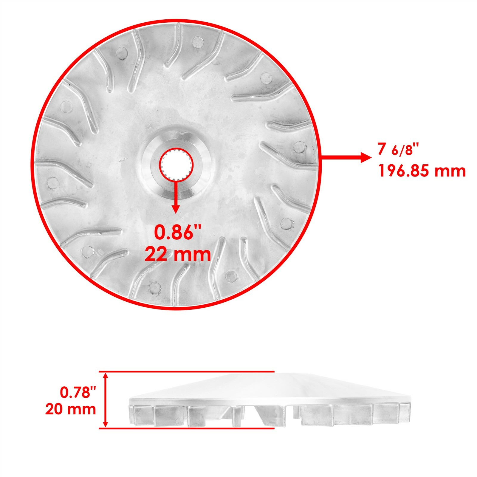 Primary Clutch Sliding Fixed Sheave Kit fits Yamaha Grizzly 700 YFM700 2007-2023