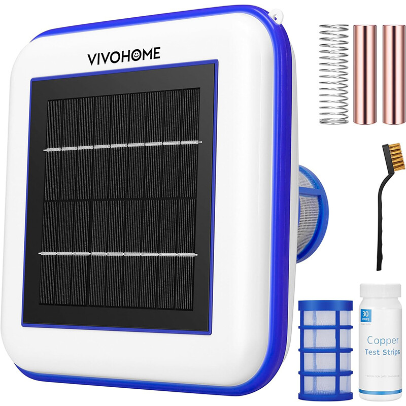 Solar Pool Ionizer Chlorine-Free Water Purifier & Algae Cleaner Up to 35,000 Gal