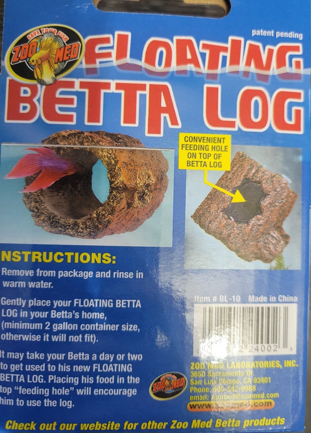 Zoo Med Floating Betta Log