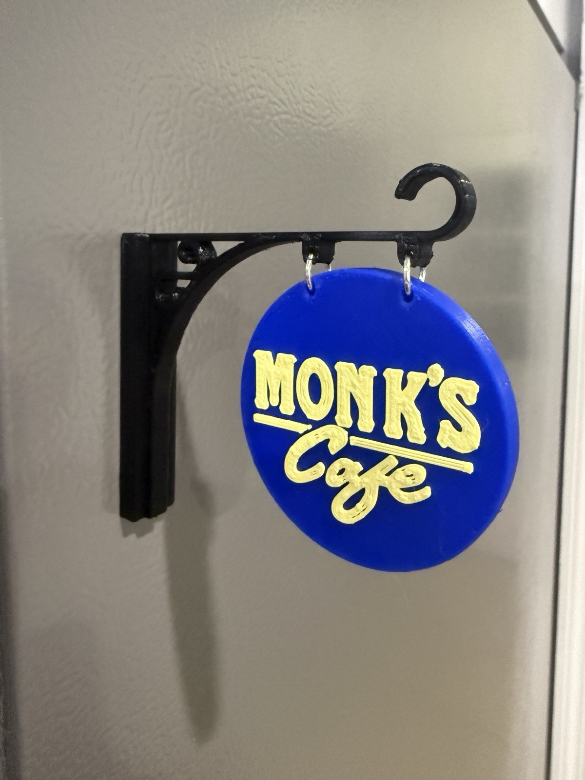 Monks Cafe Refrigerator Magnet Inch 3D Printed Seinfeld Inspired Cafe Sign