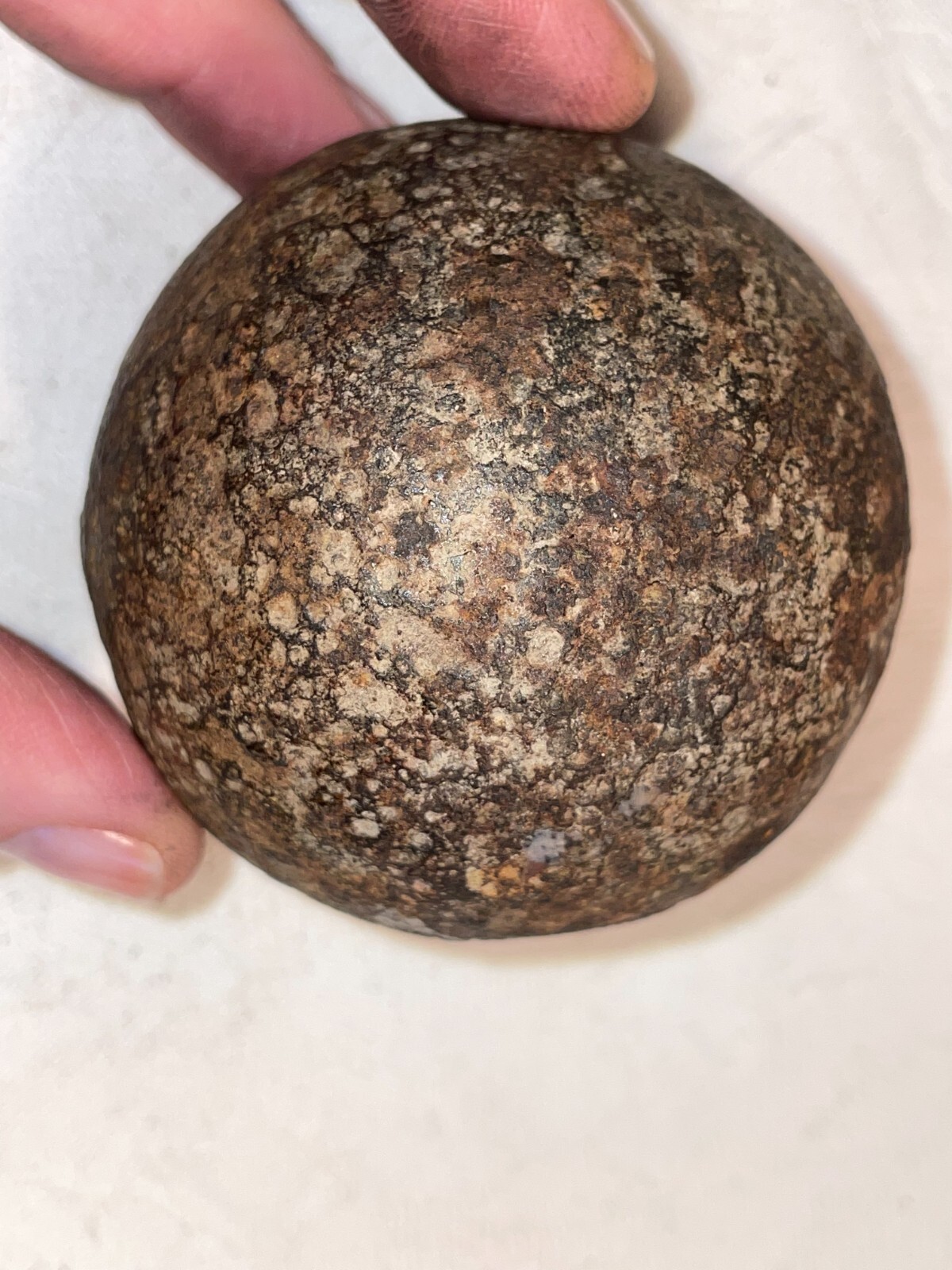 Antique Cannonball 2 5/8" Diameter 2 Pounds 6.8 Ounces