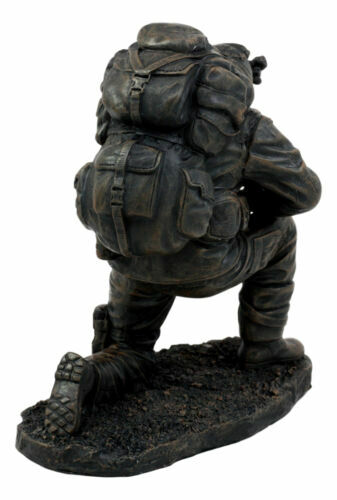 Prayer For Courage Kneeling Soldier Statue Honor & Valor Military Marine Unit