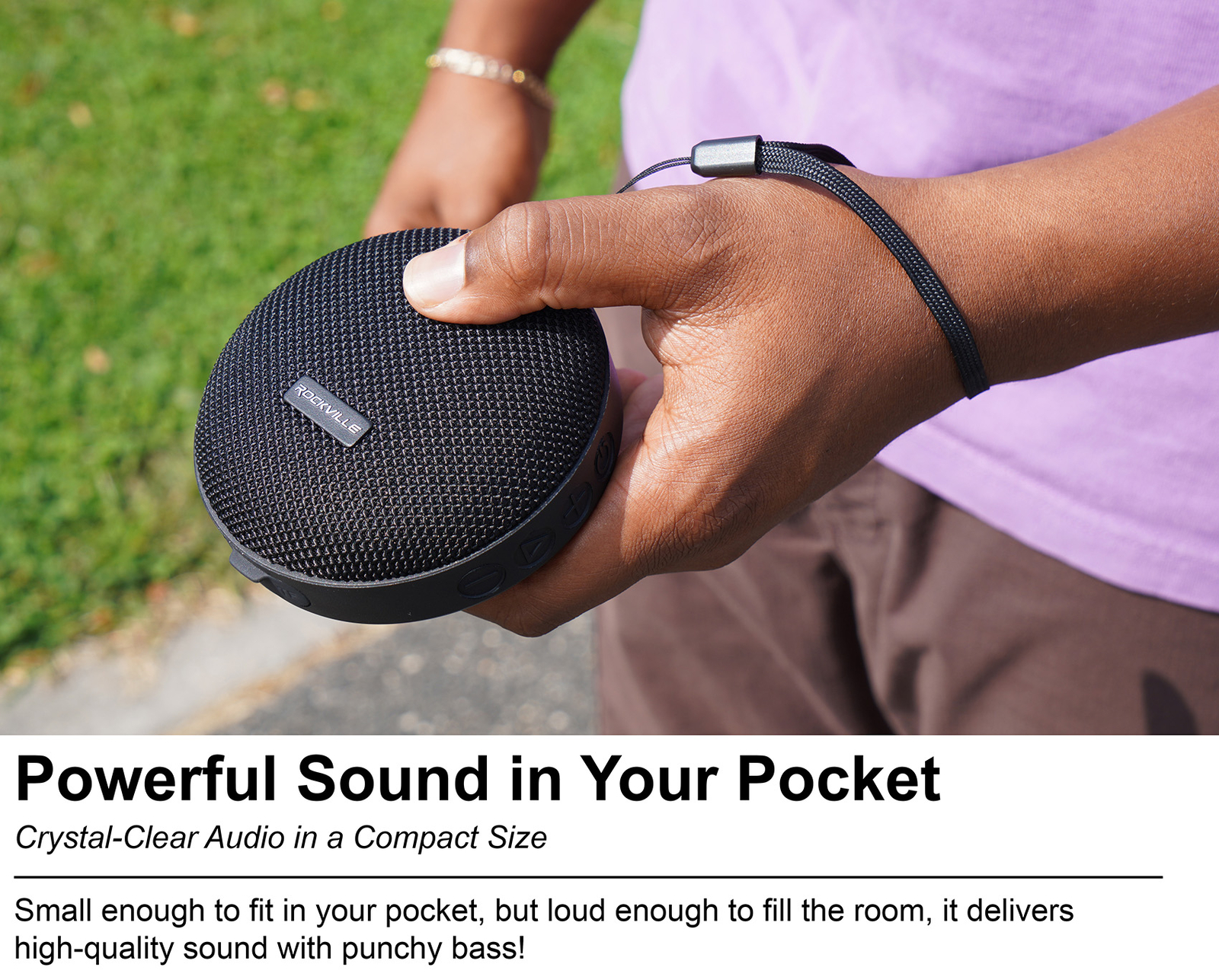 Rockville K-GO Karaoke Waterproof Portable Bluetooth Speaker+Mic+Voice Changer