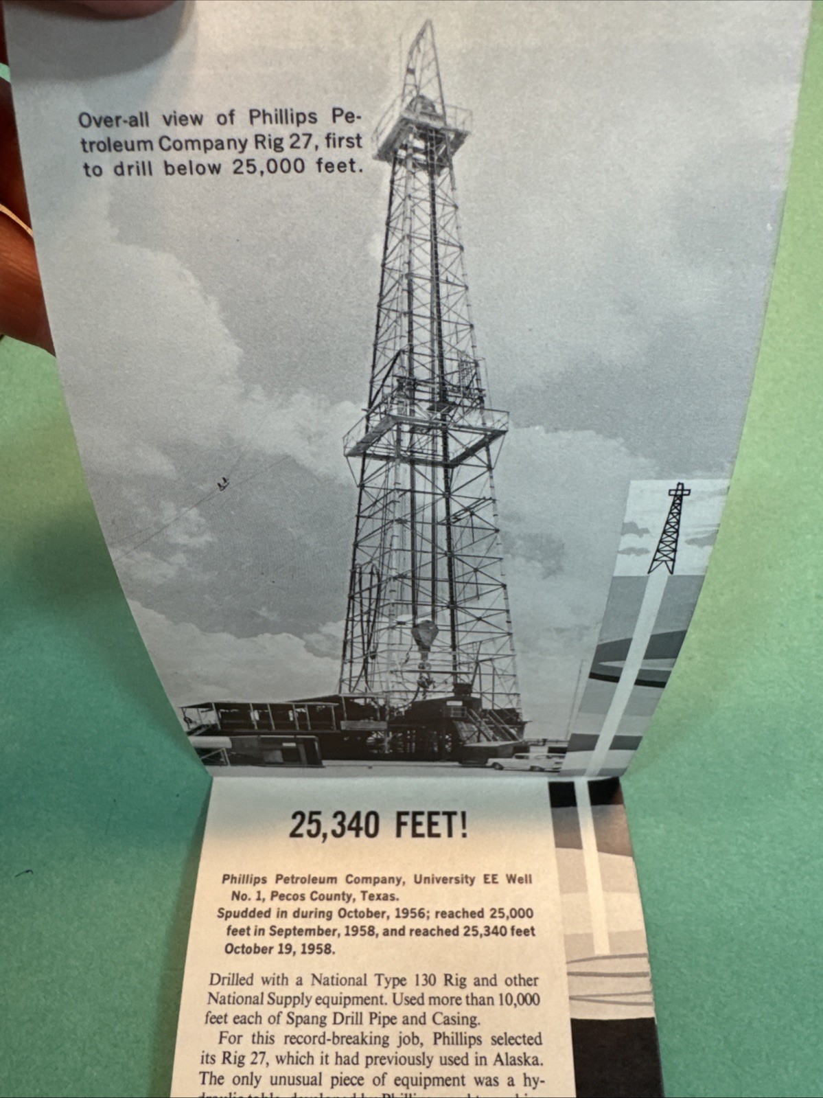 1959 Centennial of Oil Eastern States Expo, Drilling Rig National T-45 Brochure