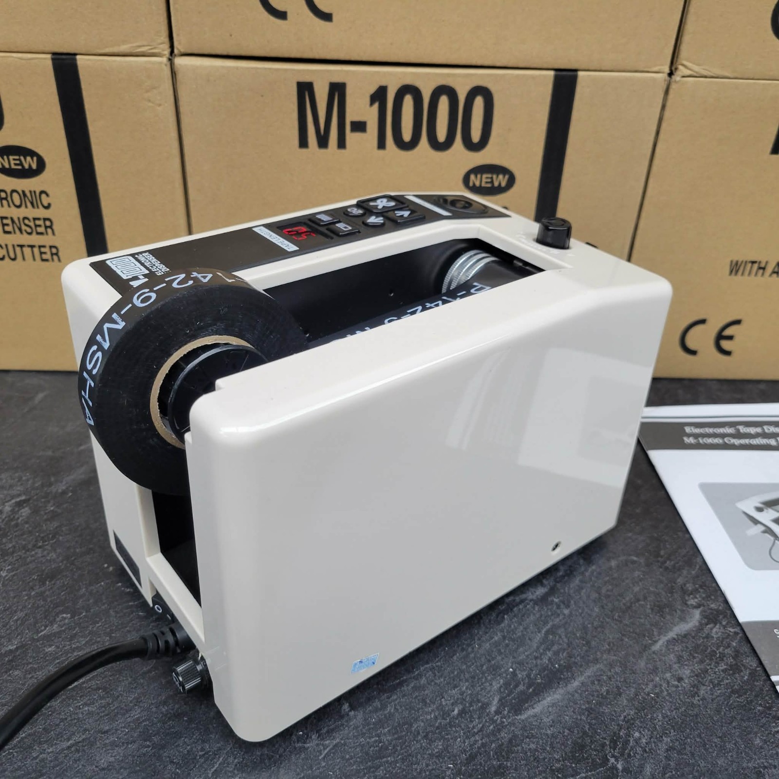 New M-1000 Tape Dispenser, Adhesive Tape, Fully Automatic Tape Cutter NIB 110V