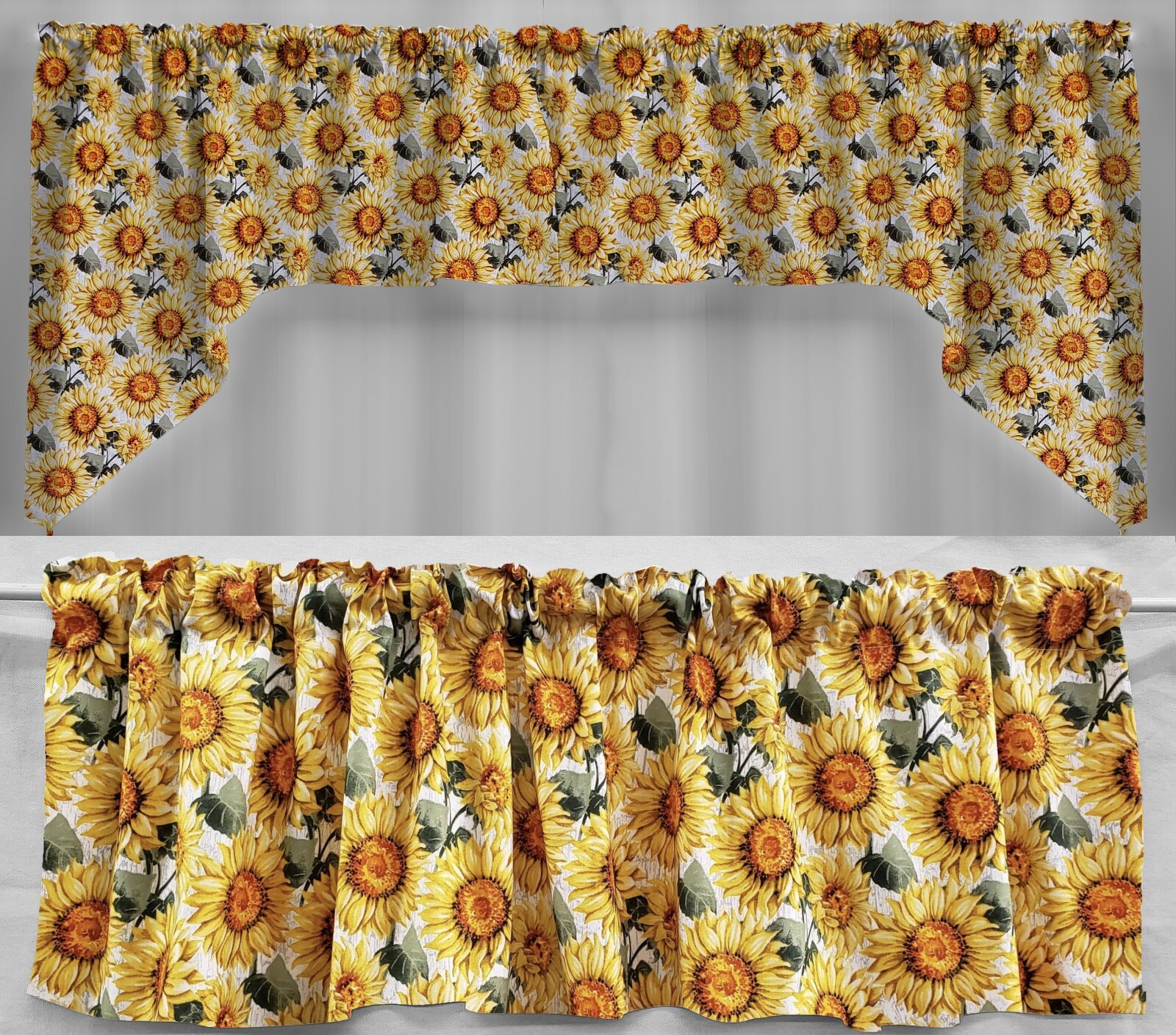 Harvest Sunflowers Valances, Curtains or Swags