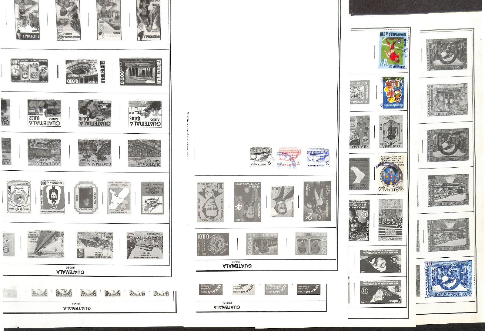 Guatemala Stamp Collection on 25 Harris Pages, 1902-1986 (BH)