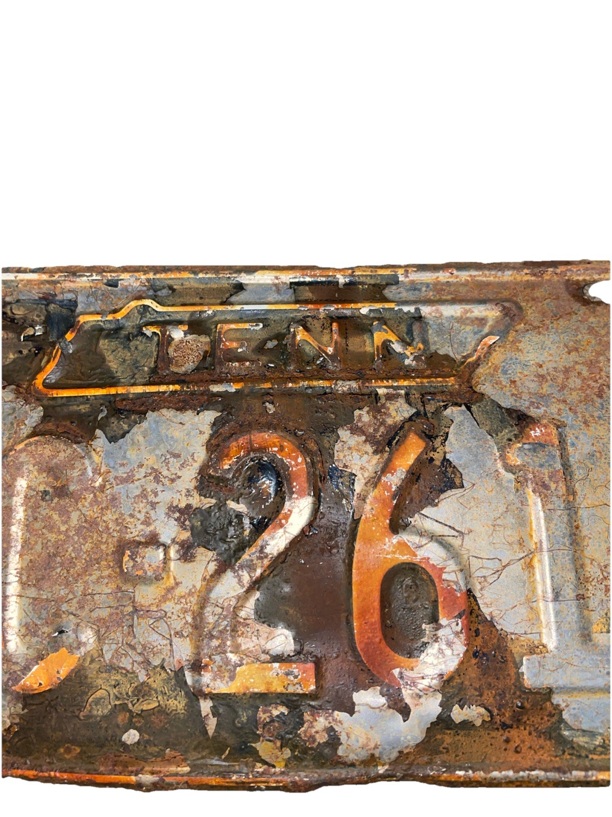 1959 Vintage Tennessee License Plate Rusty