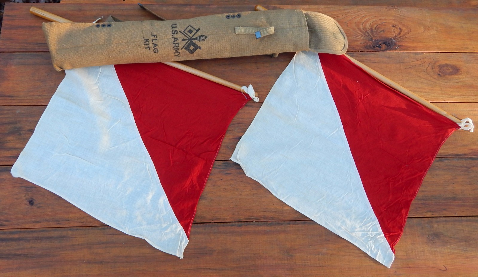 WWI US Army Signal Corps Flag Kit - IMMACULATE CONDITION!