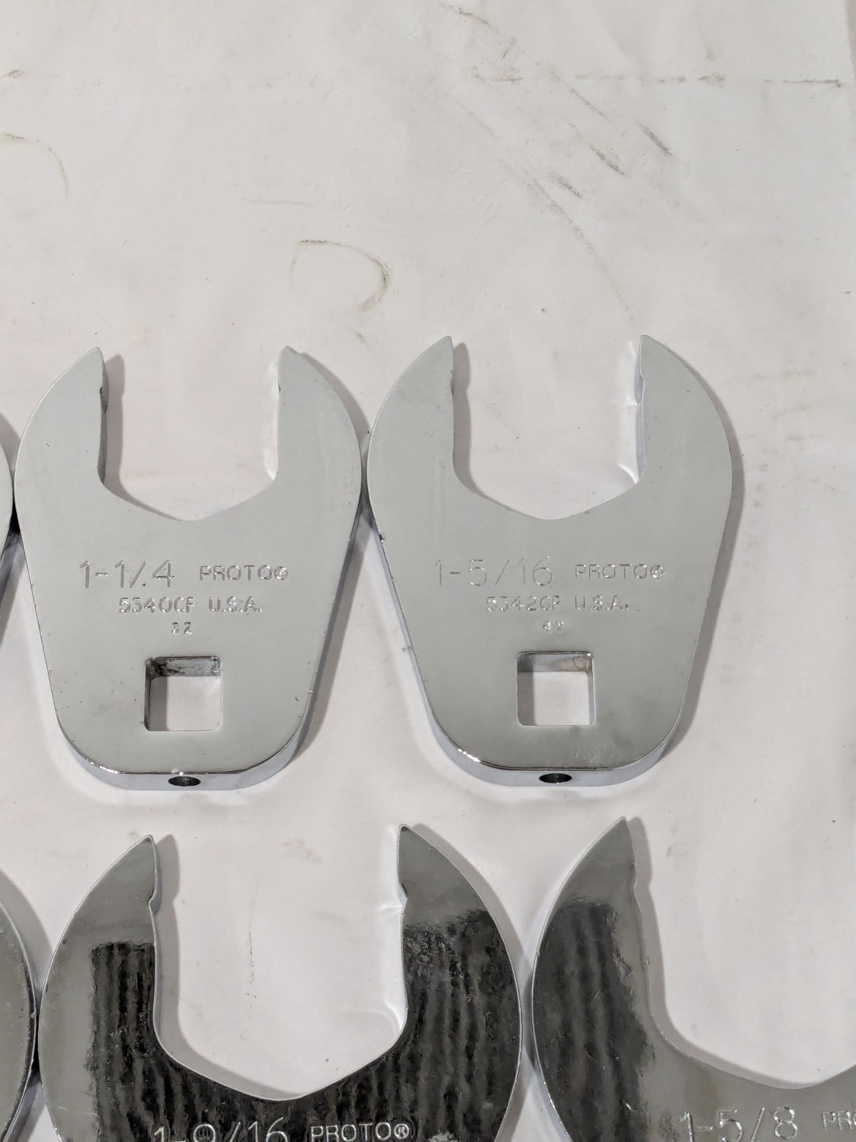 Proto 15 Pc 1/2" Drive Open End Crowfoot Wrench Set 1-1/16 to 2" J53001CF