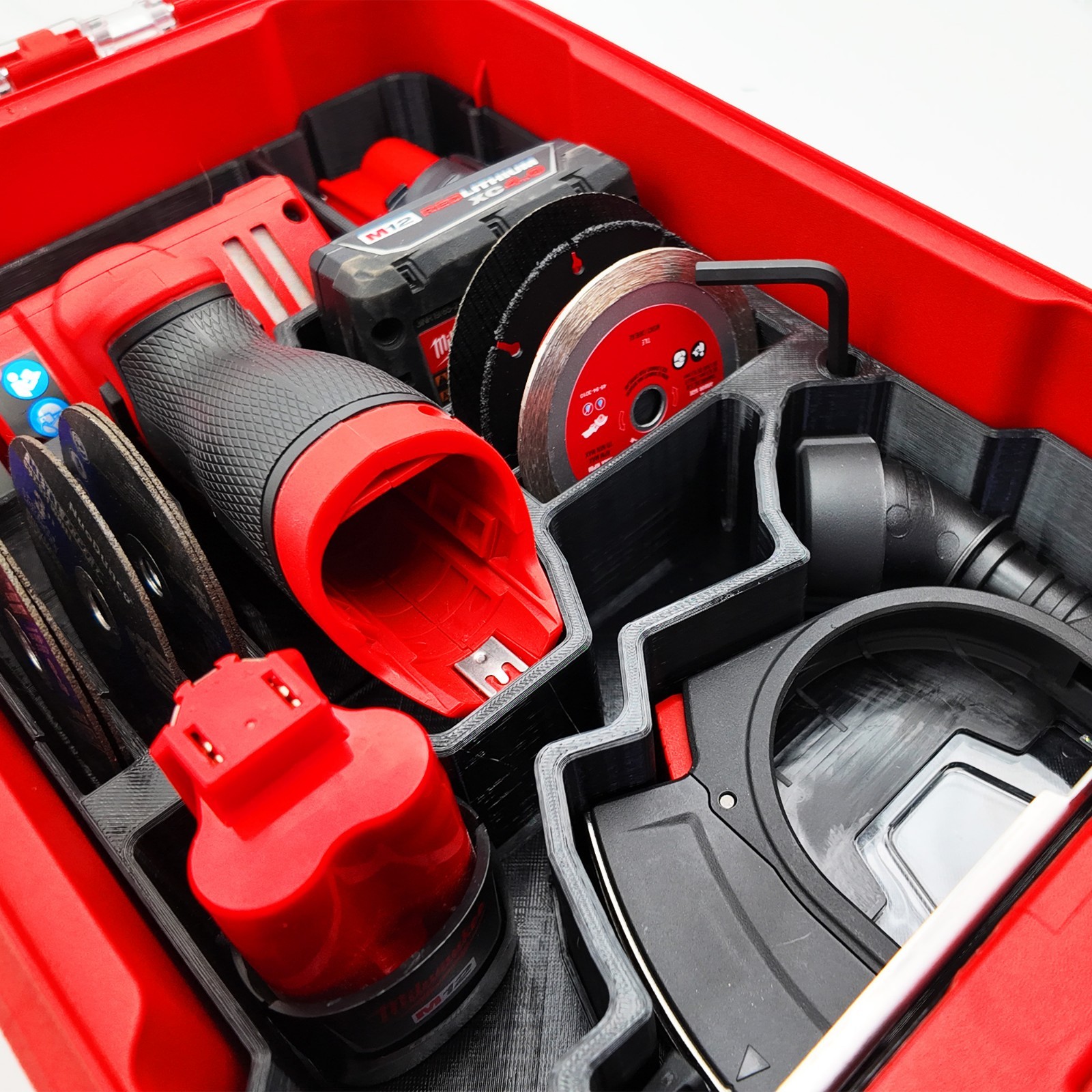 M12 Fuel 3" Compact Cut Off Tool Organizer for Milwaukee Compact Packout