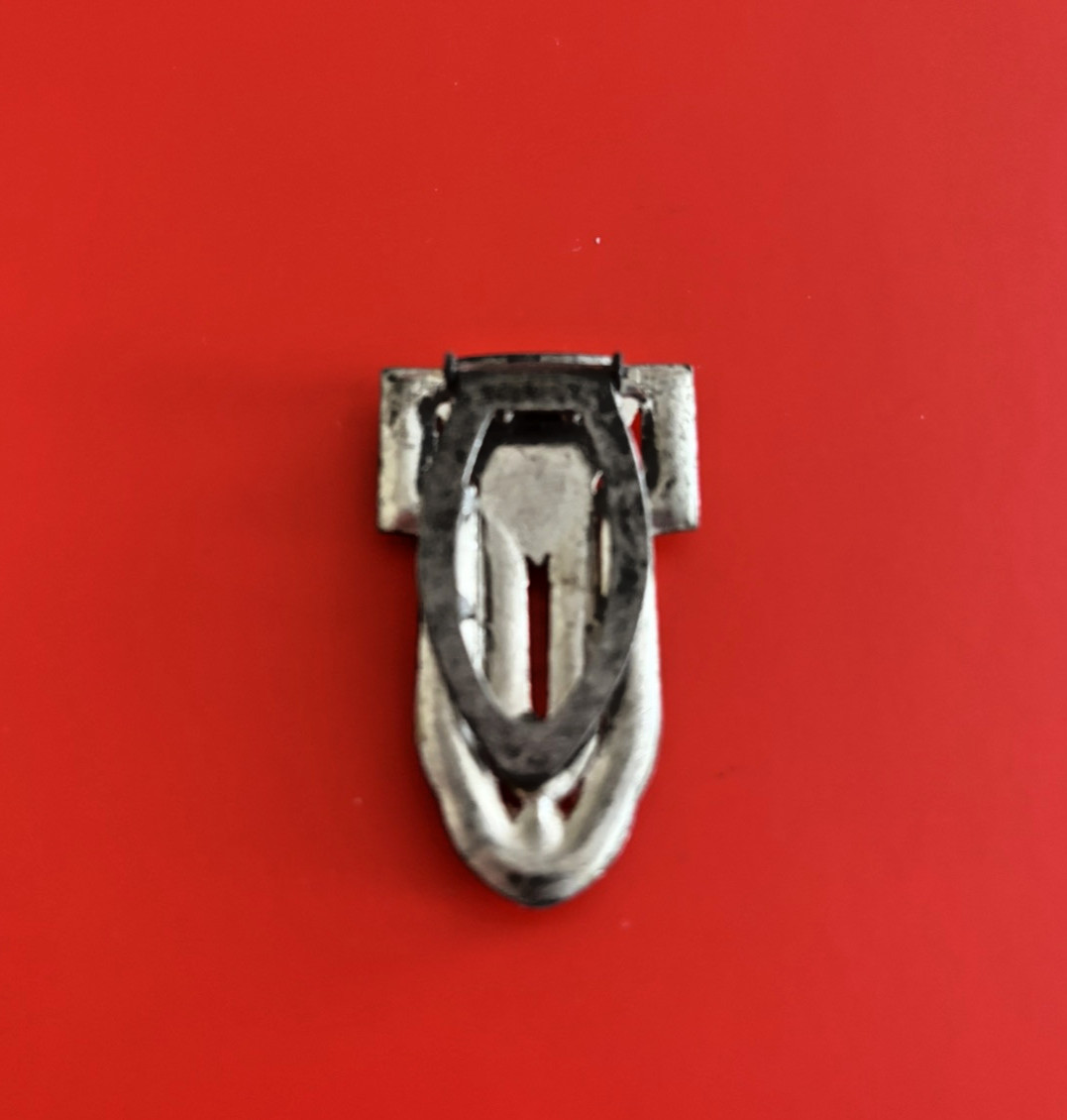 Vintage Silver Tone Clear Rhinestone Art Deco Shoe Clip GOODY