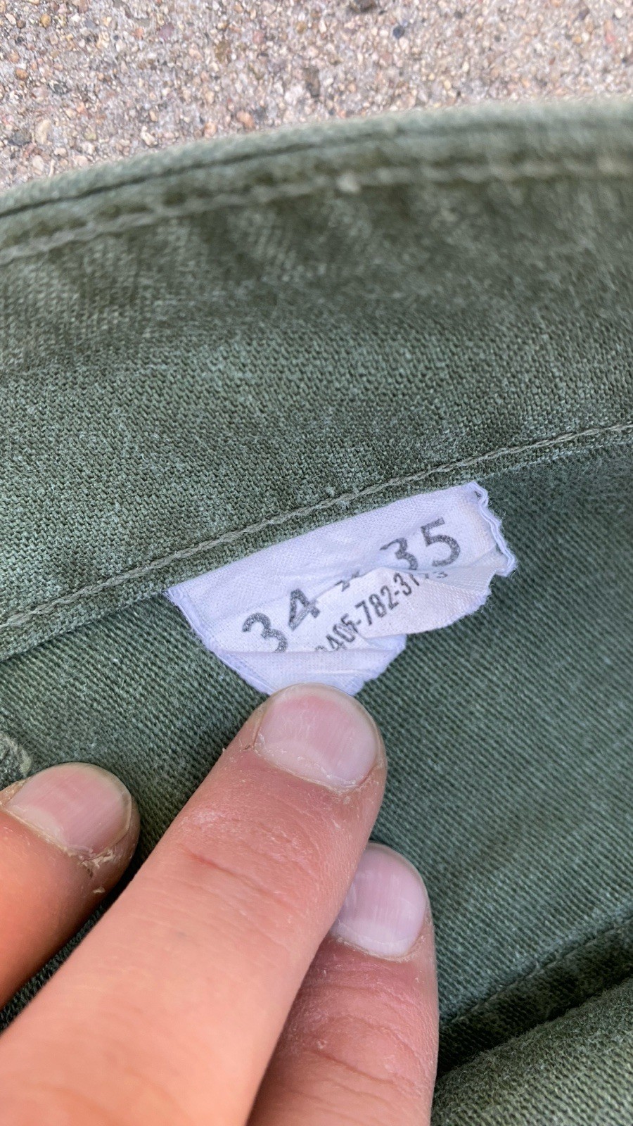 Vintage OG-107 Pants Fatigues 50s 60s Button Fly 32x31 Chopped Military Army