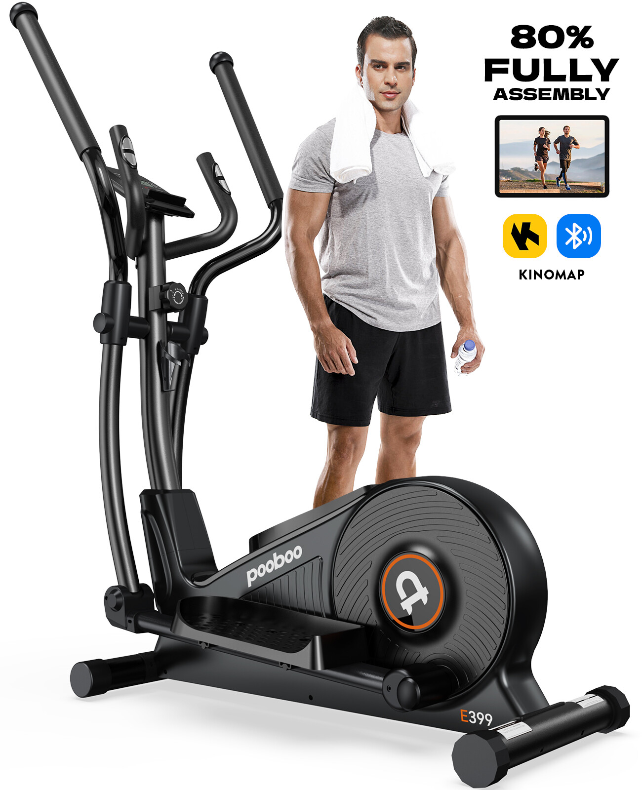 Home Elliptical Machine 16 Level Magnetic Resistance Elliptical Training Machine