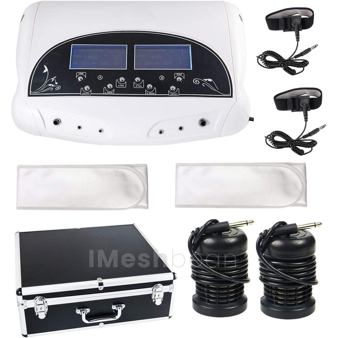 New Dual Foot Bath Spa Ion Detox Ionic Cleanse Machine Infrared Belt Large LCD