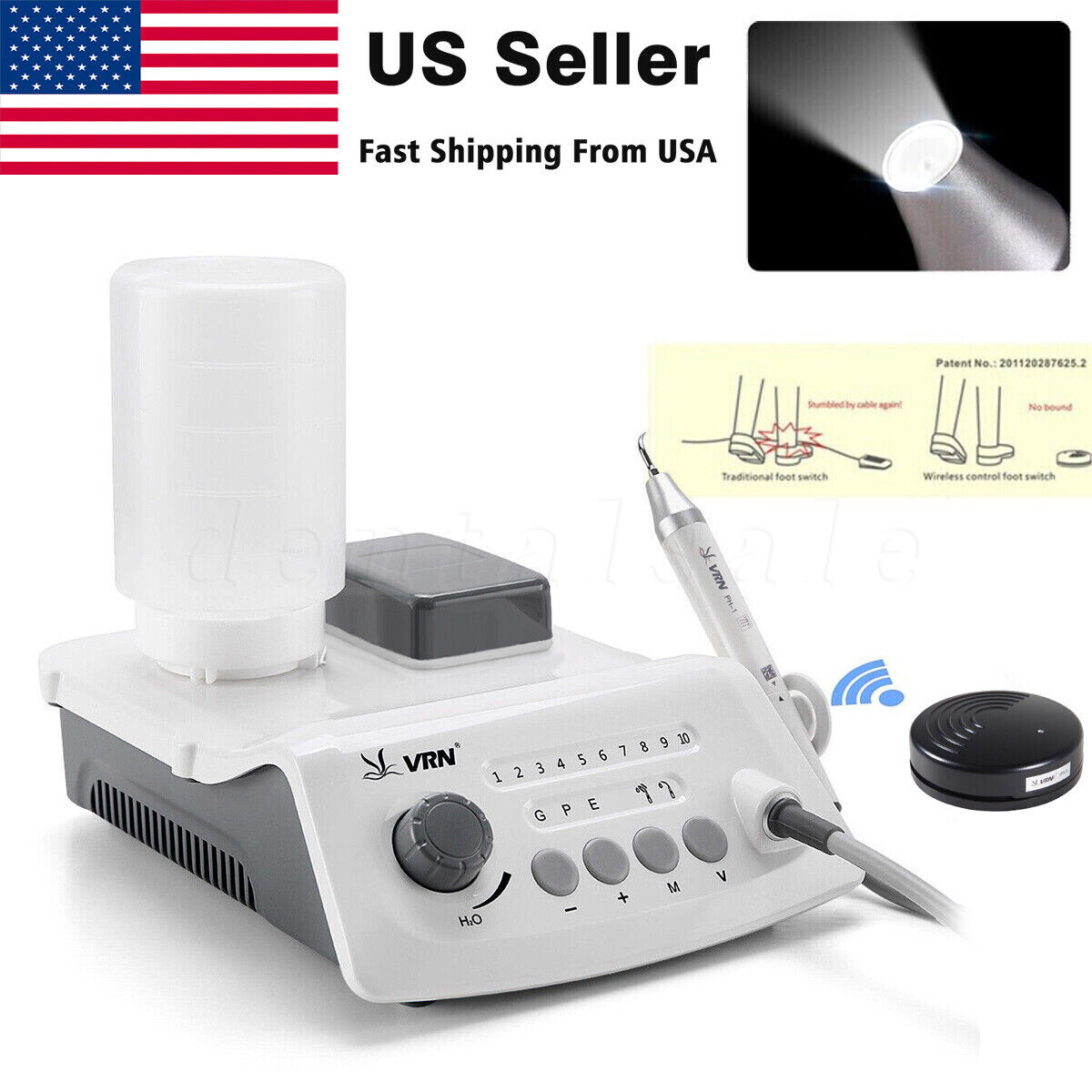 LED Dental Ultrasonic Piezo Scaler Handpiece Bottles Fit EMS Cavitron Woodpecker