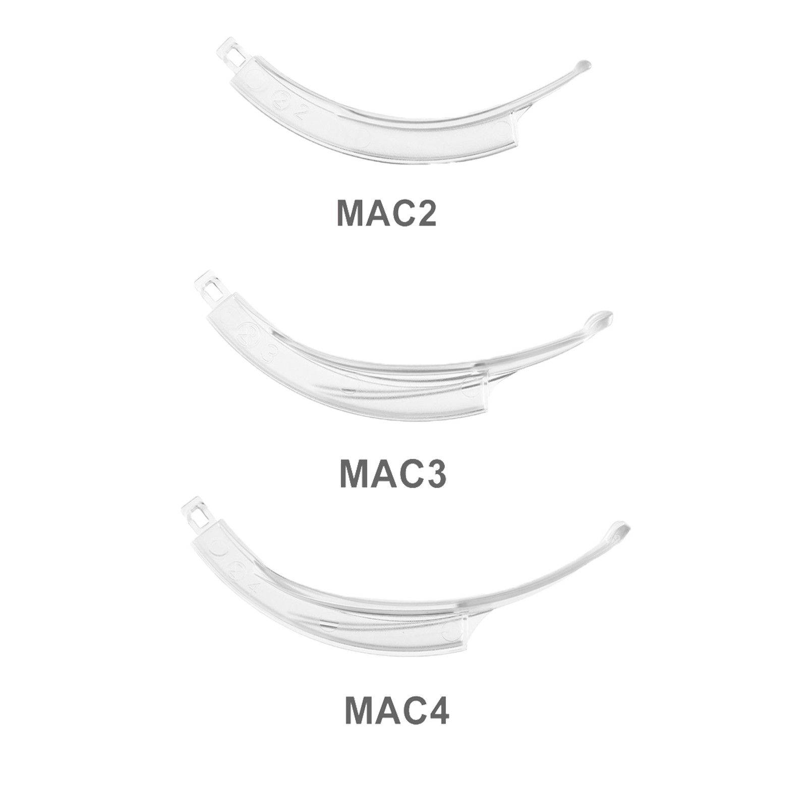 (US delivery)Vide Laryngoscope Disposable Blade MAC2/3/4 optioinal (10pc/Box)