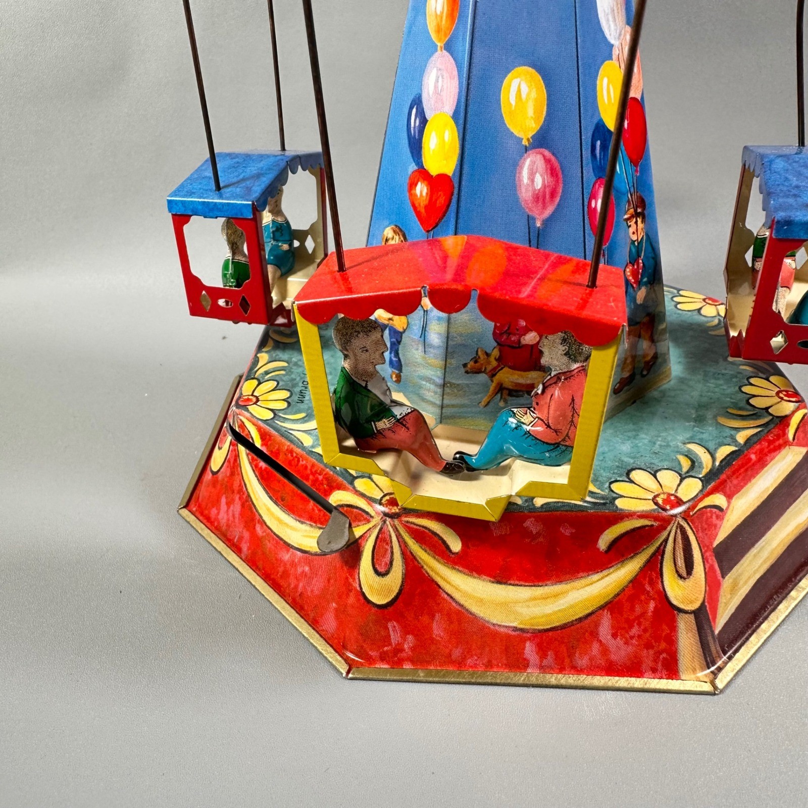 German Tin Toy Carousel Wagner Brunn 2002 Reproduction Carrousel w/Box Vintage