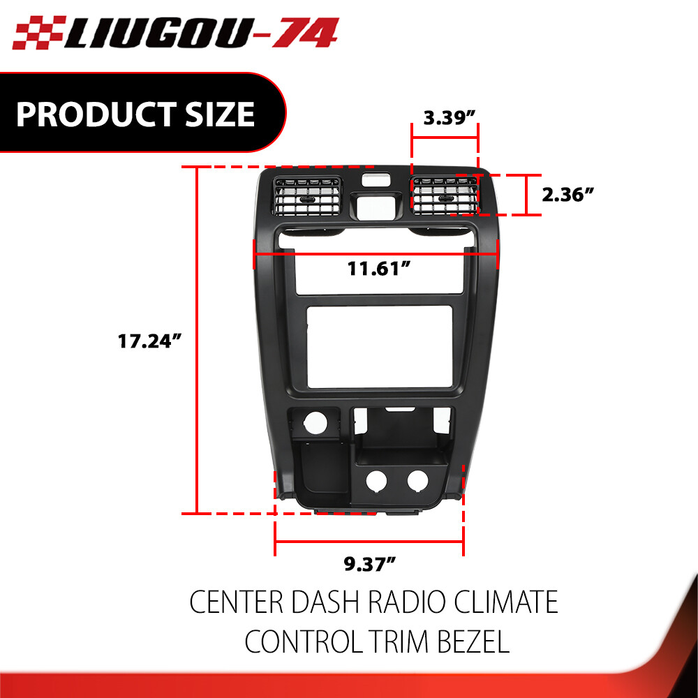 Center Dash Radio Trim Bezel Vents Black Fit For 1999-2002 Toyota 4Runner