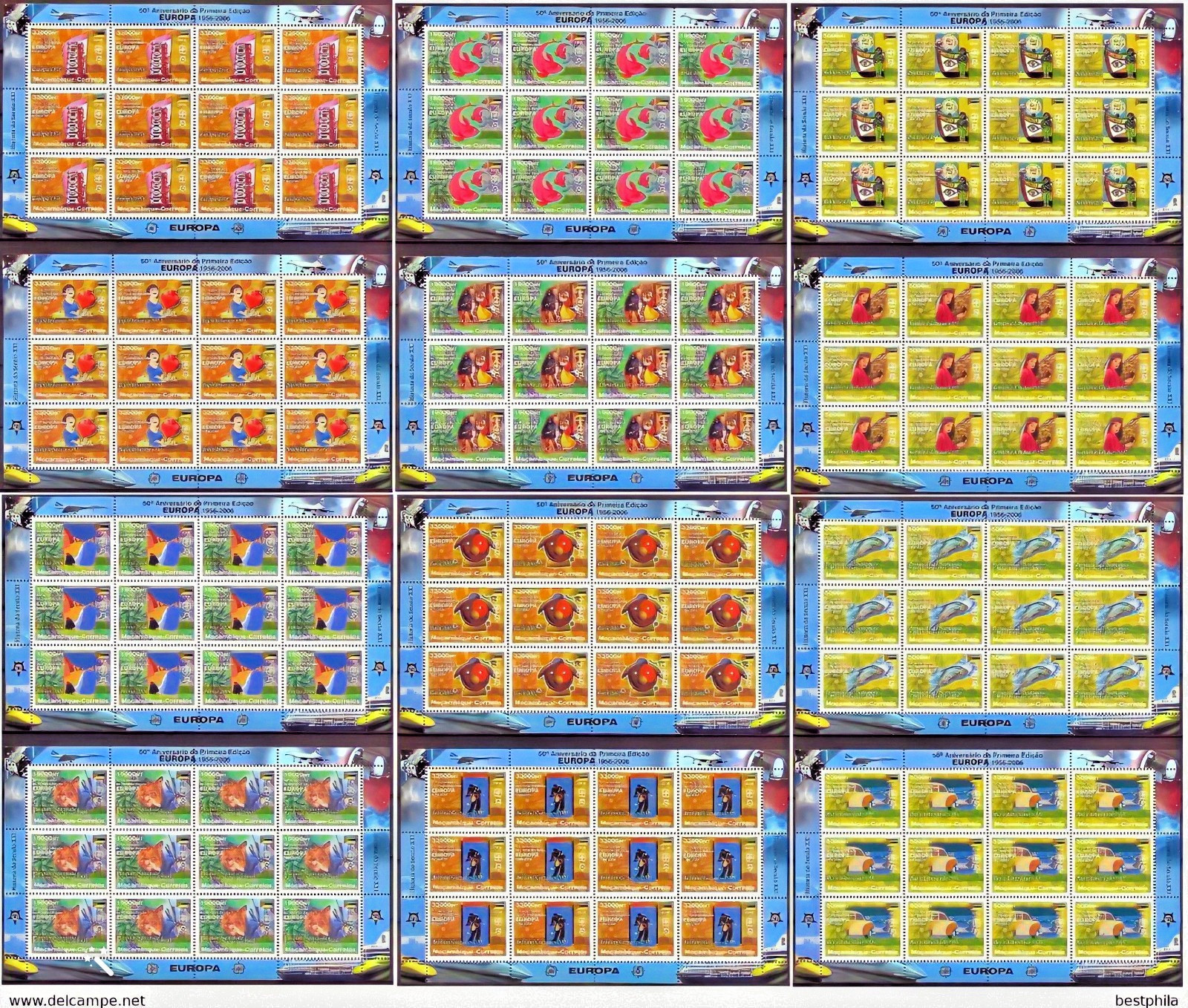 Mozambique 2006 EUROPA CEPT 50th.Anniv.12 Sheetlets MNH Mi#2853/2864A