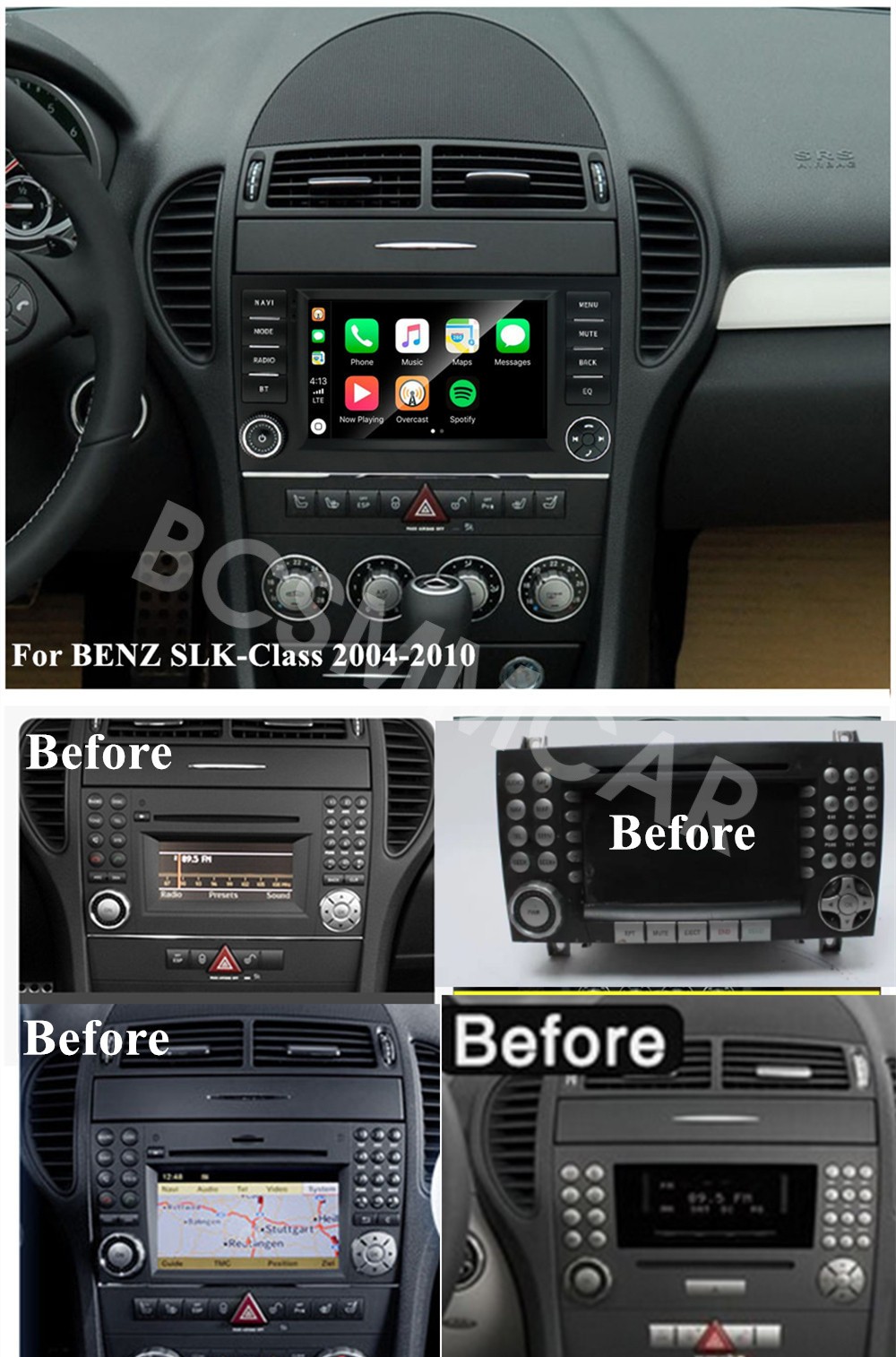 Android 14 Car Radio Player W/CAM Fit For Mercedes Benz SLK-Class R171 2004-2010