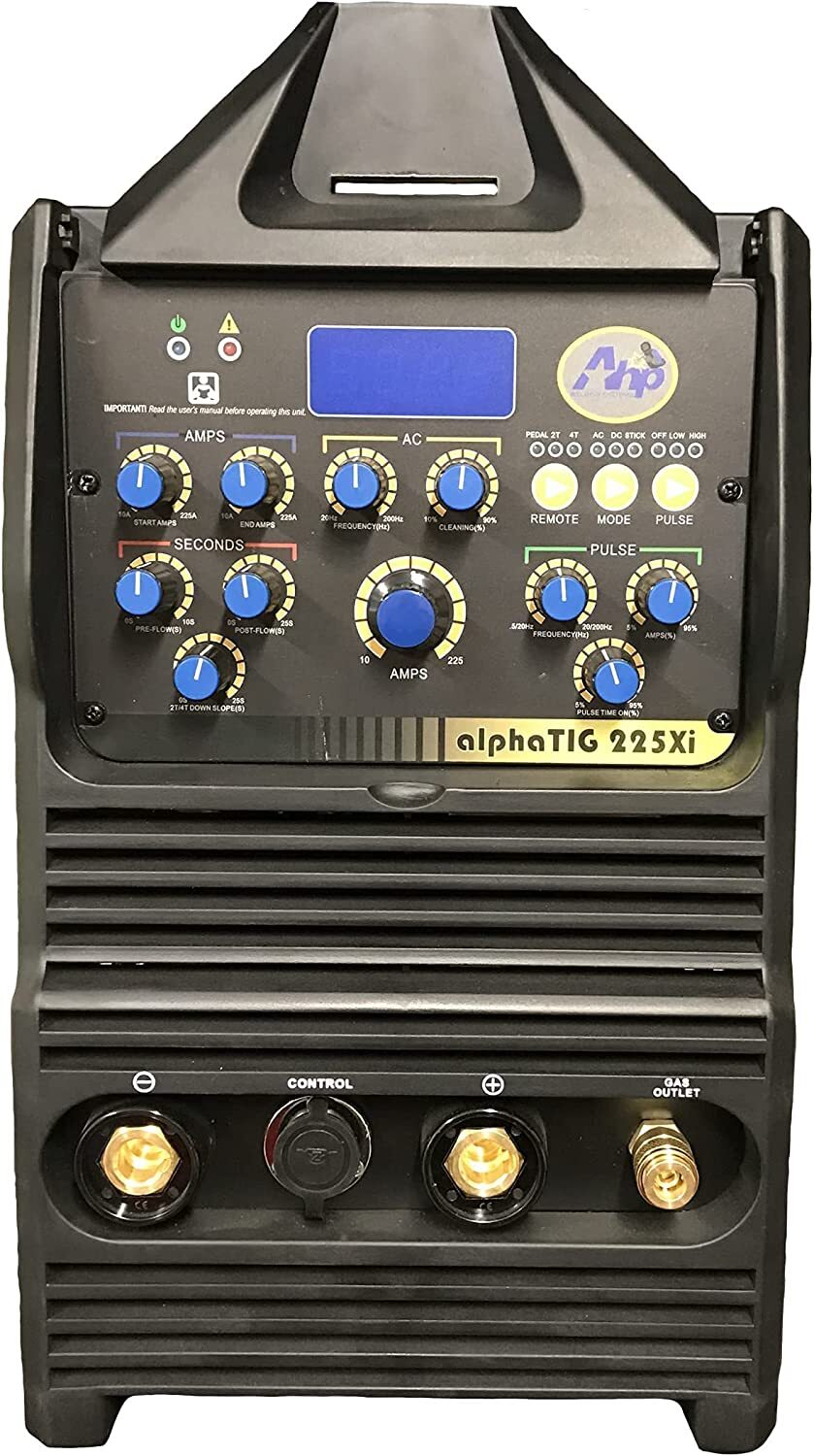 Alpha-TIG 225Xi IGBT AC/DC Pulse TIG/Stick Welder, 200 Amp 110v/220v Dual V AHP