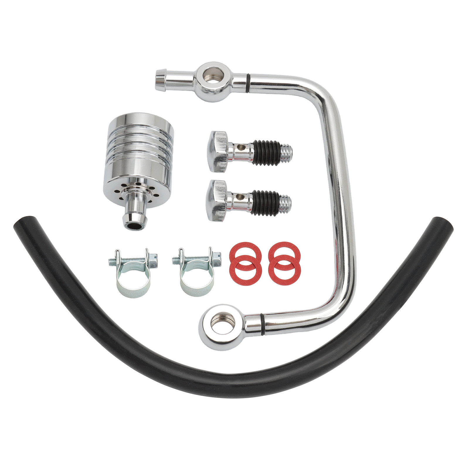 Chrome Crankcase Breather Kit For Harley Big Twin 1993-2017 Softail Touring FLST
