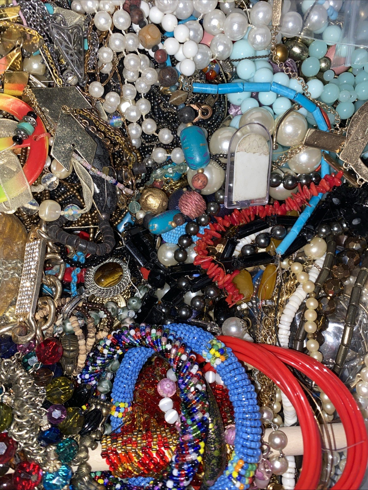 1 Lb POUND Lot Bag Mixed Jewelry Vintage Now Fashion SELL WEAR CRAFT GIFT REPAIR