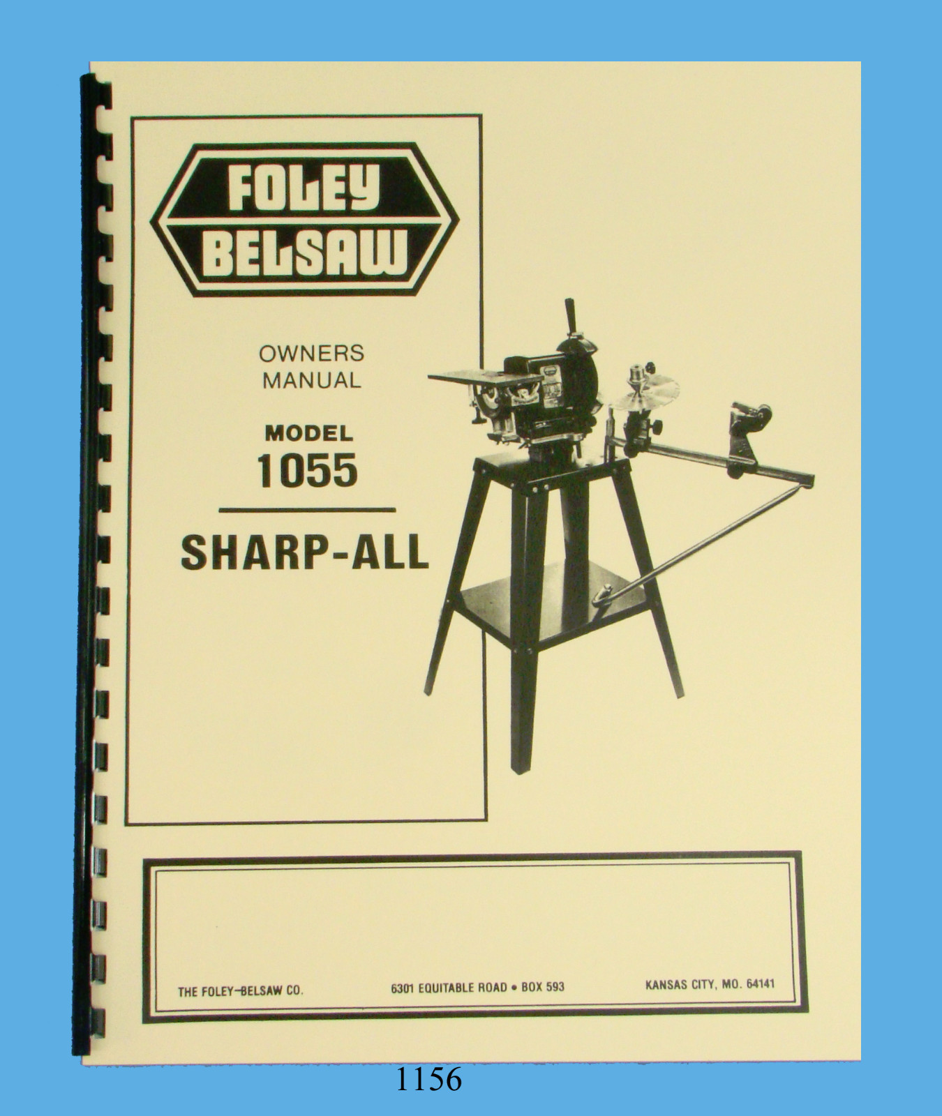 Foley Belsaw Model 1055 Sharp-All Operator & Parts Manual *1156